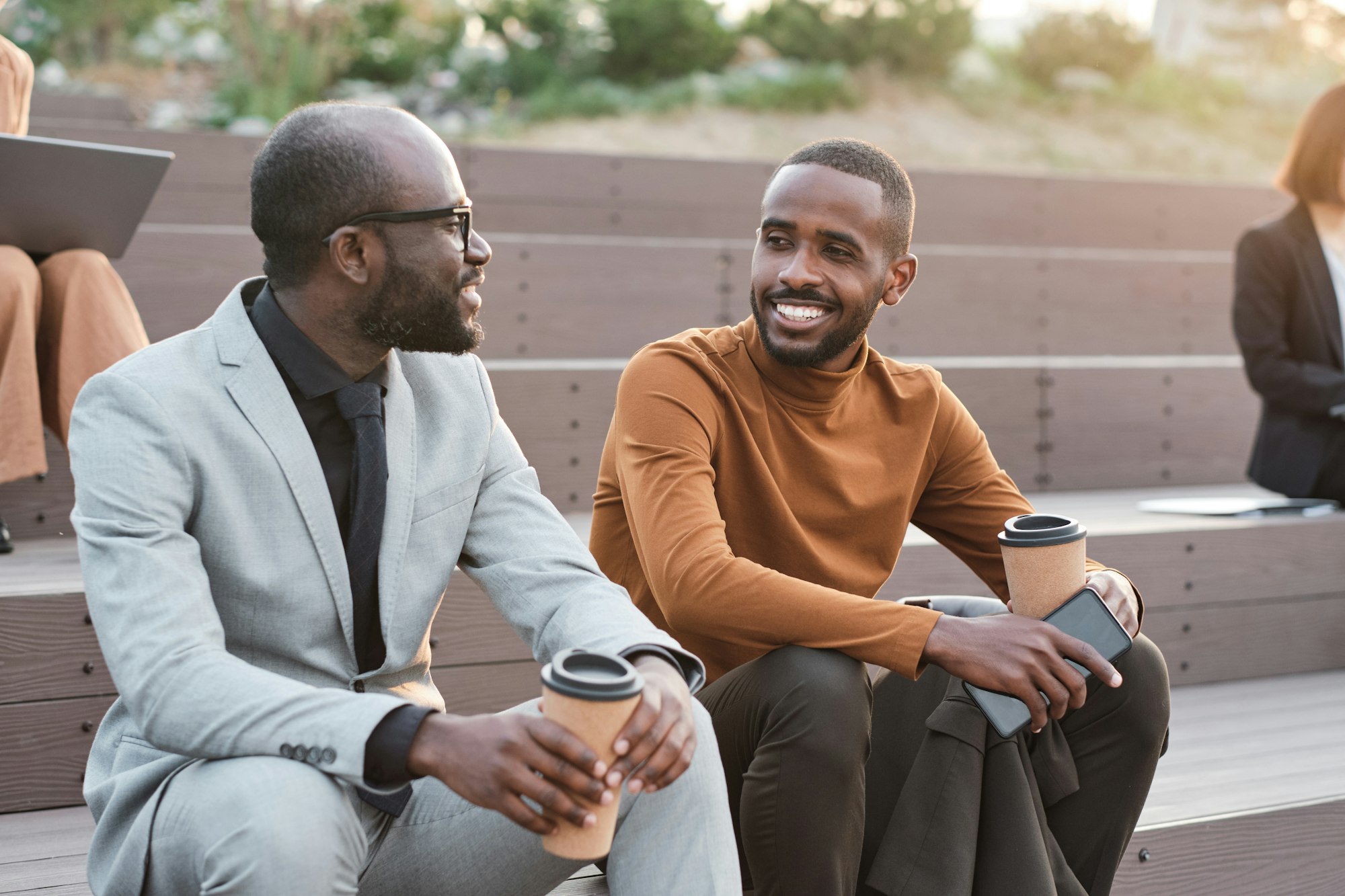 African American Men During Coffee Break